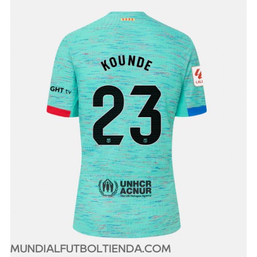 Camiseta Barcelona Jules Kounde #23 Tercera Equipación Replica 2023-24 para mujer mangas cortas